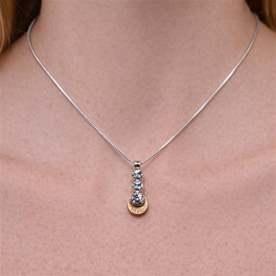 Necklace Bliss Woman in Gold Diamante 0.21 Ct K13563 - K13563